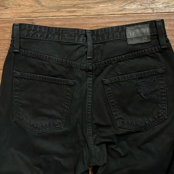 AG Adriano Goldschmied Phoebe High Waisted Tapered Leg Distressed Jeans size 28 - Picture 5 of 7